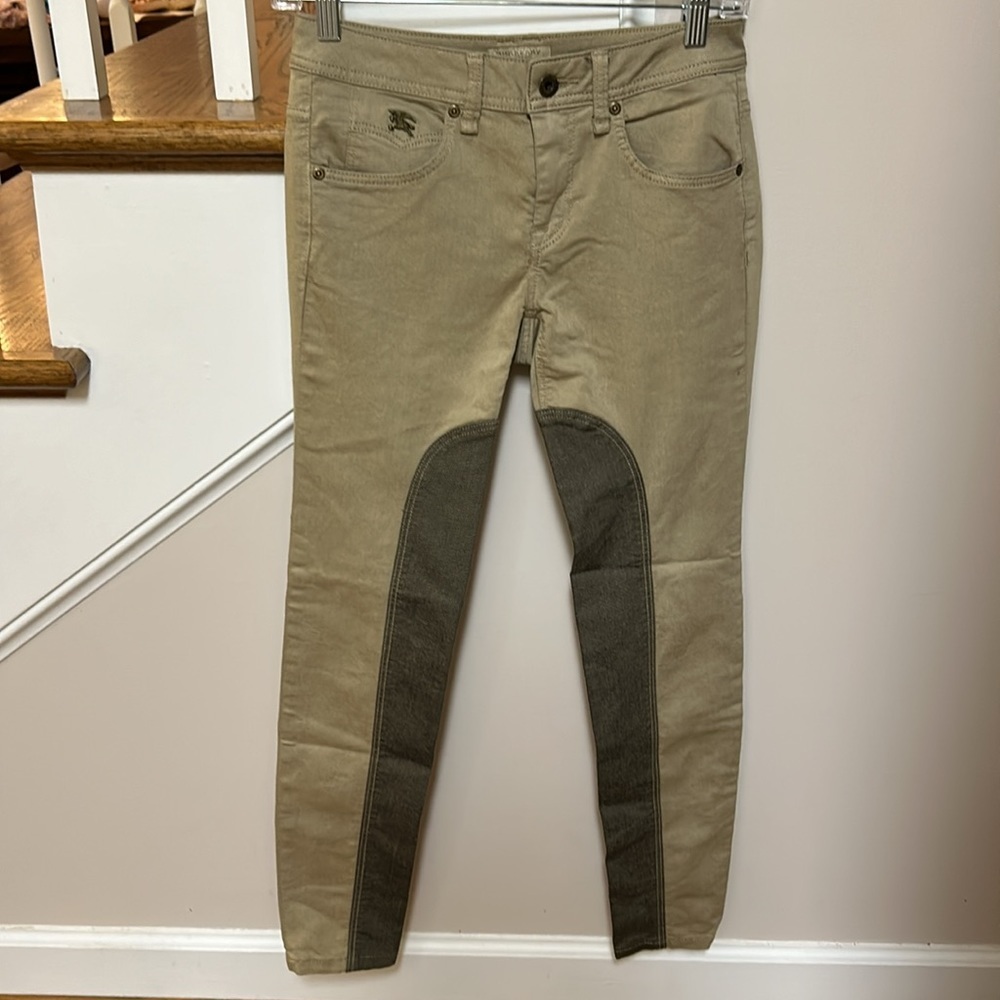 Burberry Tan and Olive Skinny Pants